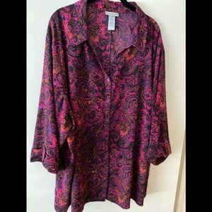 Jewel toned paisley blouse